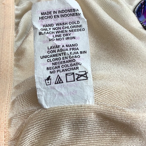 Maxine tankini stripes purple blue tie on side size 16 build in bra no wires - Picture 7 of 8